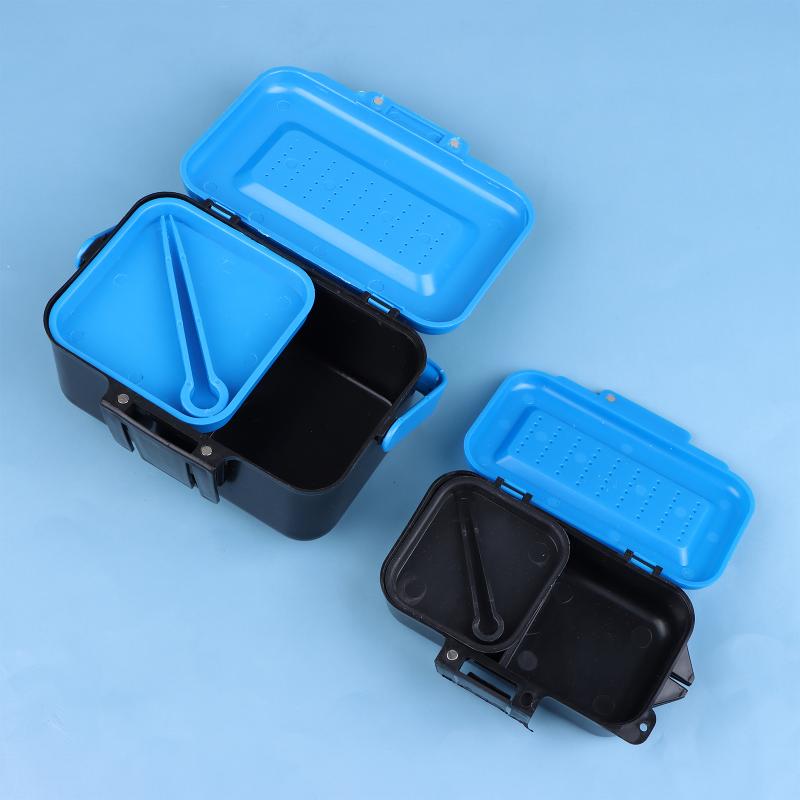 Fishing Line Box - ポータブル釣り用ルアーボックスケース、活餌、フック、ミミズ用キャリングケース、ウエストフィッシングタックルボックス、アウトドアフィッシング用ルアーボックス