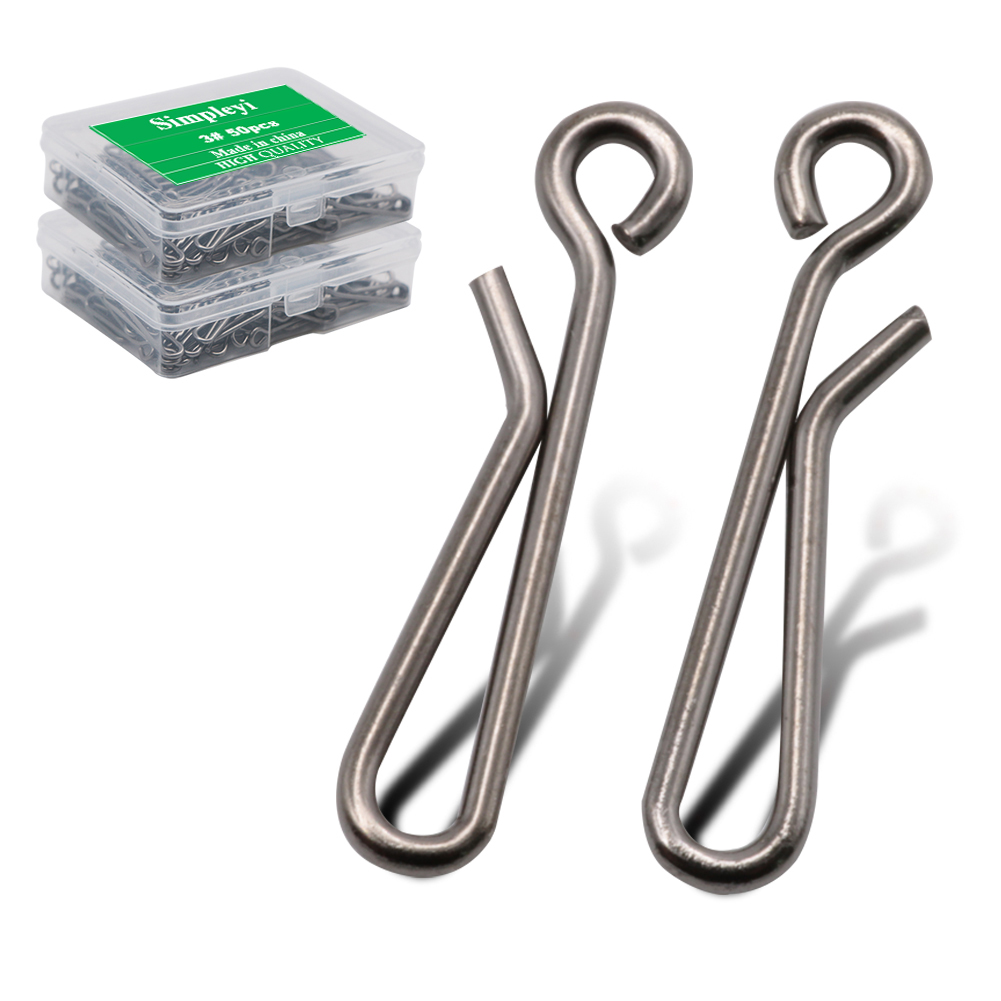 Fishing Line Box - スイベルロッキングピン,ベアリングロック,ソリッドリング,スナップバレルタックルツール,フィッシングルアー,アクセサリー,50ピース/箱