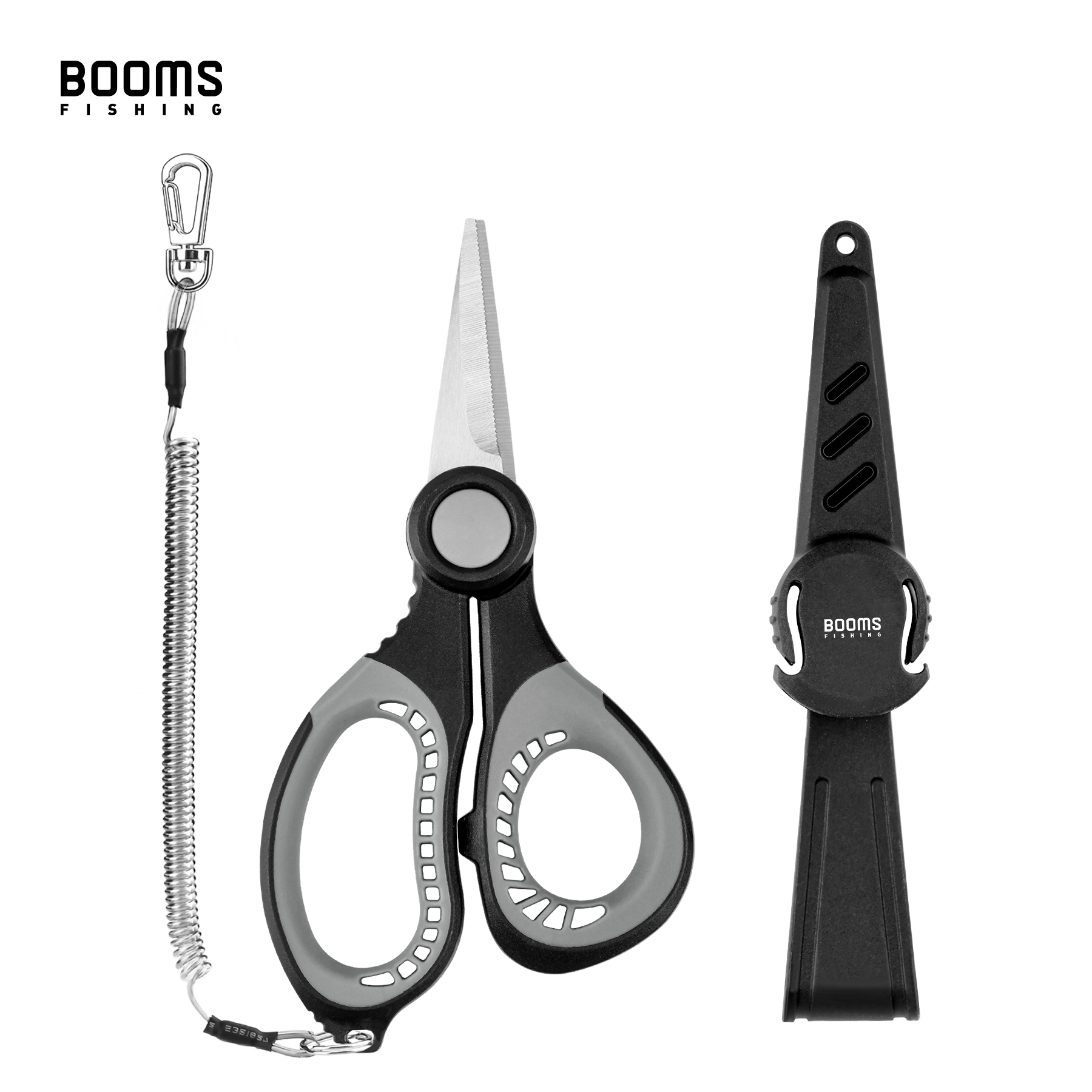 Fishing Line Cutter - Booms Fishing S06 編組ラインはさみステンレス鋼滑り止めハンドルシース付きシャープワイヤーカッター海釣りプライヤーツール