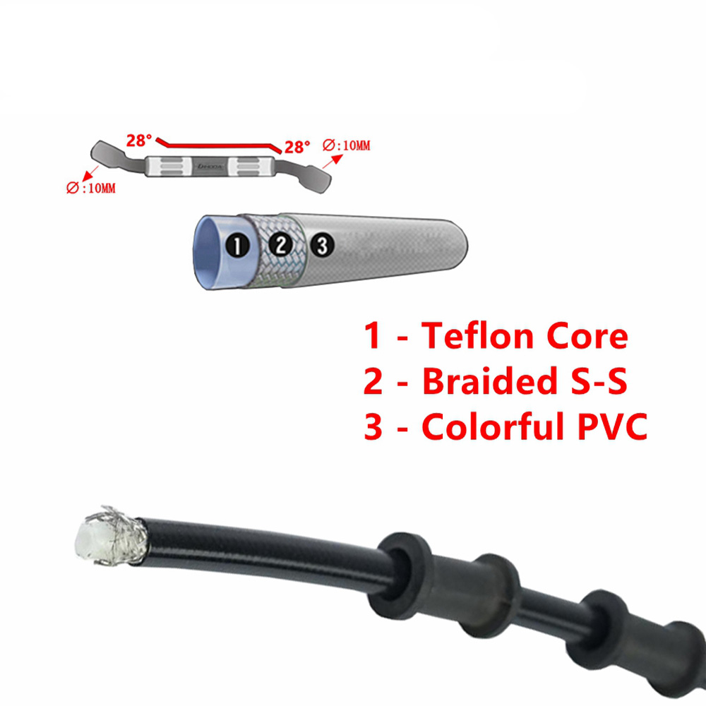 400-2200 ミリメートルオートバイ油圧ブレーキホースラ - Braided Line のレビューと価格
