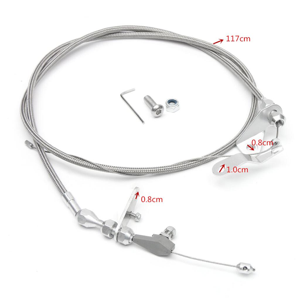 アクセルガススロットルケーブルステンレス編組デテントラインフ - Braided Line のレビューと価格